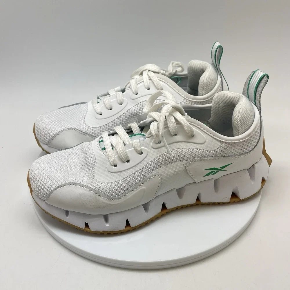 Reebok‎ Sneakers Womens 8.5 Zig Dynamica R30106W White Green Running Shoes